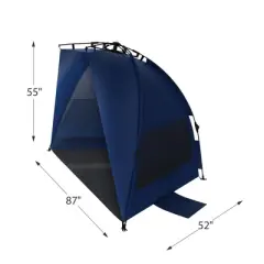 Leisure Sports Pop-up Beach Tent with Carrying Bag - Blue