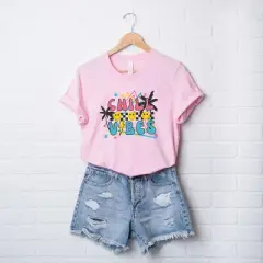 Simply Sage Market Women's Checkered Chill Vibes Short Sleeve Graphic Tee