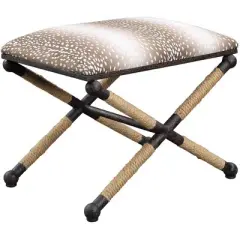 Uttermost Fawn 23 1/2" Wide Neutral Fawn Printed Small Bench