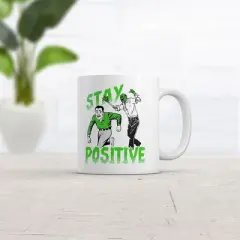 Crazy Dog Stay Positive Zombie Mug Funny Sarcastic Halloween Graphic Coffee Cup-11oz