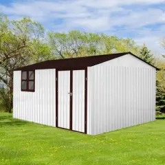 Metal garden sheds 10ftx12ft outdoor storage sheds with window