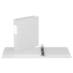 Davis Group 6pk 1.5" Premium Economy Angled D-Ring Binder White: 350 Sheet Capacity, Hard Cover, 2 Pockets, Polypropylene