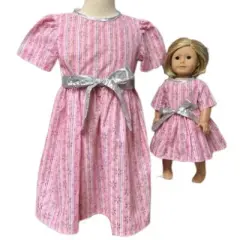 Doll Clothes Superstore Size 5 Matching Girl And Doll Pink And Silver Dresses