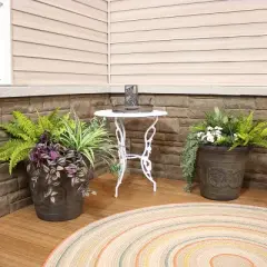 Sunnydaze Indoor/Outdoor Patio, Garden, or Porch Weather-Resistant Double-Walled Arabella Flower Pot Planter - 20"