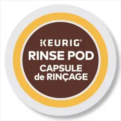 Keurig Set of 10 Rinse Pods: Coffee Maker Cleaner & Descaling Solution, White, Plastic, 1 Year Warranty