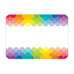 Creative Teaching Press Painted Palette Rainbow Scallops Name Tag Labels, 36 Per Pack, 6 Packs