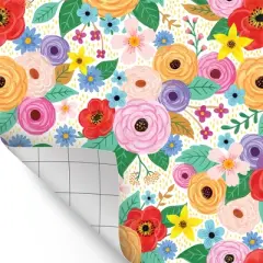 Teacher Created Resources&reg; Peel and Stick Decorative Paper Roll, 17-1/2" x 10 ft, Wildflowers