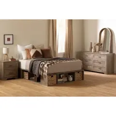 South Shore Storage Bed with Baskets