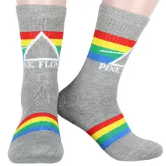 Pink Floyd Socks Adult Dark Side Of The Moon 2 Pair Athletic Crew Socks Multicoloured