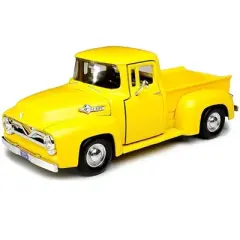 1955 Ford F-100 Pickup Truck Yellow 1/24 Diecast Model Car by Motormax