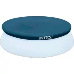 Intex 8 Foot Round Protective Cover for Above Ground Outdoor Swimming Pools with 7 Inch Floating Chlorine Dispenser, (Pool Not Included)