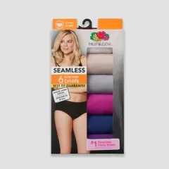 Fruit of the Loom Women's 6pk 360 Stretch Seamless Low-Rise Briefs - Colors May Vary