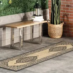 nuLOOM Fiona Medallion Indoor and Outdoor Patio Area Rug