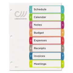 Avery Ready Index Table of Contents Dividers Multicolor Tabs 1-8 Letter 11841