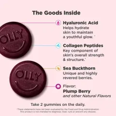 OLLY Glowing Skin Multivitamin Gummies - 120ct