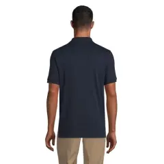 Lands' End School Uniform Men's Short Sleeve Tailored Fit Interlock Polo Shirt