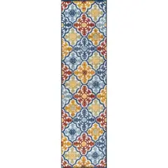 Lucena Modern Medallion High-Low Indoor/Outdoor Area Rug - JONATHAN Y 