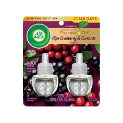 Air Wick Scented Oil Air Freshener Refills Cranberry & Currants - 1.34 fl oz/2ct