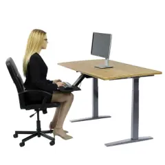 60"x30" Electric Standing Desk with Adjustability Natural Bamboo - Uncaged Ergonomics