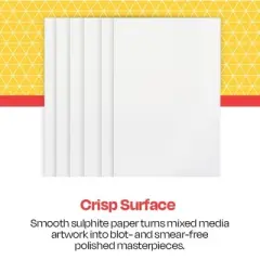 School Smart Folding Bristol Board, 24 x 36 Inches, White, Pack of 100