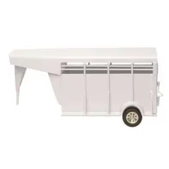 Little Buster Toys 1/16 White Gooseneck Stock Trailer 200840