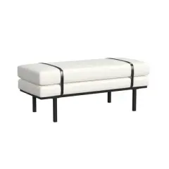 Homepop Upholstered Boucle Bench