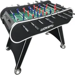 DSVIMOY Arcade Games Foosball Table 2 Drink Holders, Table Soccer Game for Kids and Adults, Black, 56.00"*29.00"*31.10"