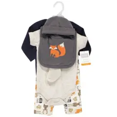 Hudson Baby Infant Boy Cotton Layette Set, Owl