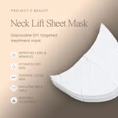 Project E Beauty 100pcs Disposable DIY Non-Woven Neck Sheet Mask | Cotton Mask | Ultra Thin Cotton Neck Mask | for Home & Spa Salon Use | DIY Skincare