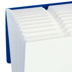 Smead All-in-One&trade; Income Tax Organizer, 12 Pockets, Flap and Cord Closure, Letter Size, Navy/White (70660)