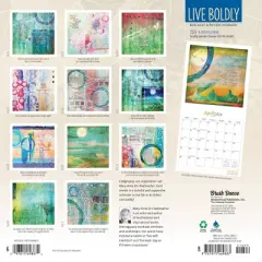 Brush Dance 2024 Wall Calendar 12"x12" Live Boldly