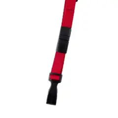 SICURIX Breakaway Plastic Hook Lanyard, Red, Pack of 10