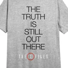 The X-Files The Truth Is Still Out There Crew Neck Short Sleeve Gray Heather Women's Night Shirt