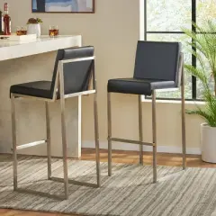 Set of 2 29.50" Vasilus Bonded Leather Barstool - Christopher Knight Home