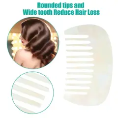 Unique Bargains Anti-Static Pocket Size Wide Tooth for Thick Curly Hair Detangling Comb 1 Pc