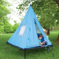 HearthSong 5-Foot Sky Pod Platform Swing for Kids with Removable UV-Protected Cover and Ground Stakes