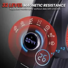 Acekool Magnetic Rowing Machine for Home, Dual Slide Rail, 32 Levels Quiet Resistance, 350 LB Capacity, App Supported Rower