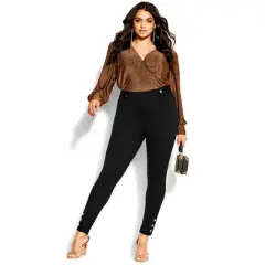 Women's Plus Size Party Fever Pant - black | CITY CHIC