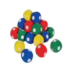 Sportime Hook-N-Loop Target Balls, 2-1/2 Inches, Blue/Red/Yellow/Green, Set of 24