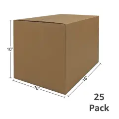 UBMOVE Pack of 25 Small Moving Boxes, Size: 16"x10"x10" Cardboard Boxes