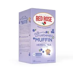 Red Rose Sweet Temptations Dessert Tea Blueberry Muffin, 18 Count Pack of 6