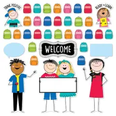 Creative Teaching Press&reg; Stick Kids All Are Welcome Bulletin Board Set