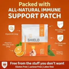 The Friendly Patch Shield patches 8 immune support  D3, C & Zinc Patch