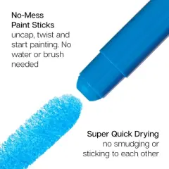 KINGART Tempera Paint Sticks, 12 Colors