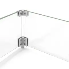 Barton Outdoor Fire Pit 29.5" x 29.5" Glass Wind Screens Flame Square Guards Square, Clear