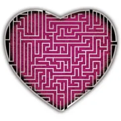 Junior's Design By Humans Heart maze By alnavasord T-Shirt