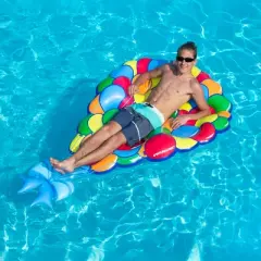 Swim Central 80" Balloon Party Island Inflatable Swimming Pool Lounge Float and Table Centerpiece