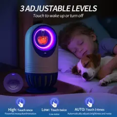 Automatic UV Mosquito & Fruit Fly Trap - Magnetic Indoor Bug Zapper for Gnats, No Mosquito Paper Needed, White (1 Pack)