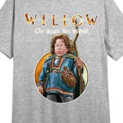 Willow Main Character In Circle Crew Neck Short Sleeve Athletic Heather Women's Night Shirt