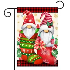 Briarwood Lane Christmas Garden Flag 12x18 For Outdoor Stocking Gnomes For Christmas Garden Flag Flags For Outside